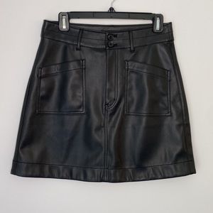 Madewell Faux Leather Mini Skirt Size 4